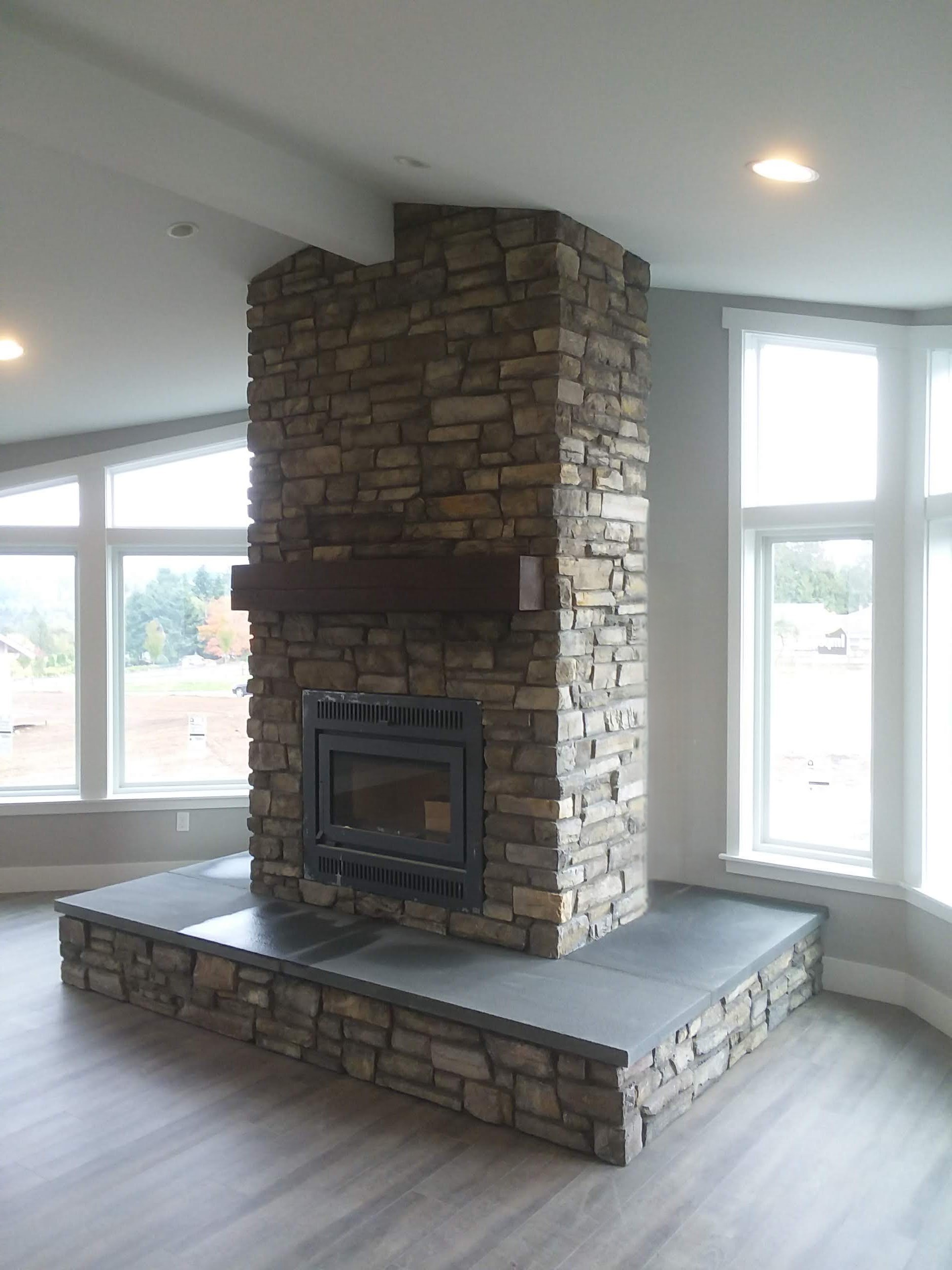 Stone Fireplace