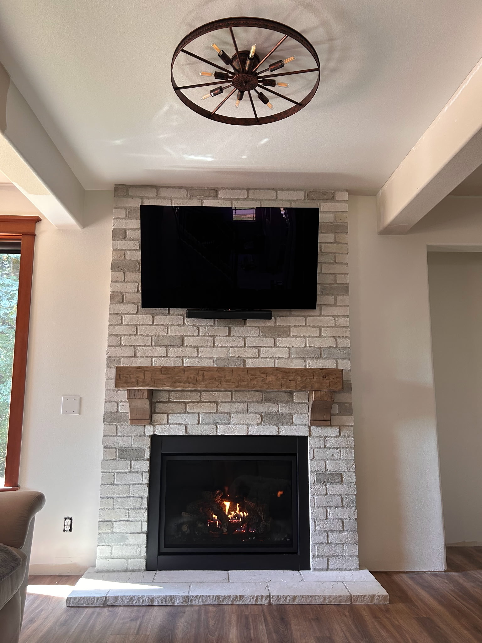 Brick Fireplace